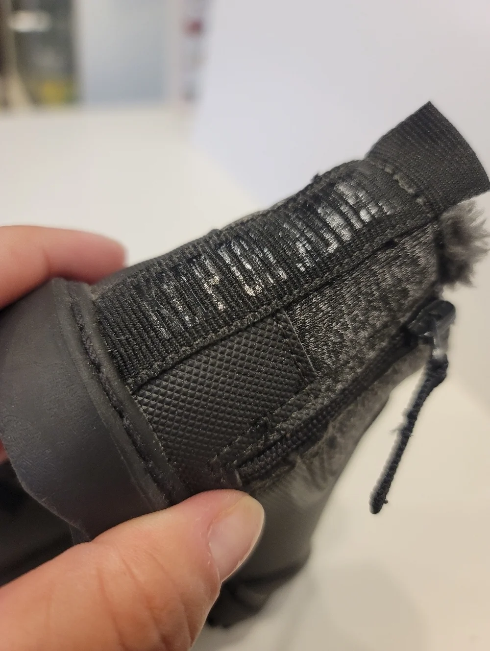 Zara Black Boots Side Zipper Closures Fleece Lined - 4 US
